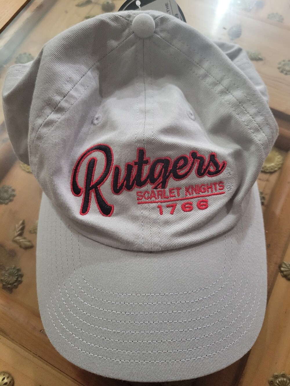 Rutgers Scarlet Knights Adjustable Baseball Cap - Pale Gray